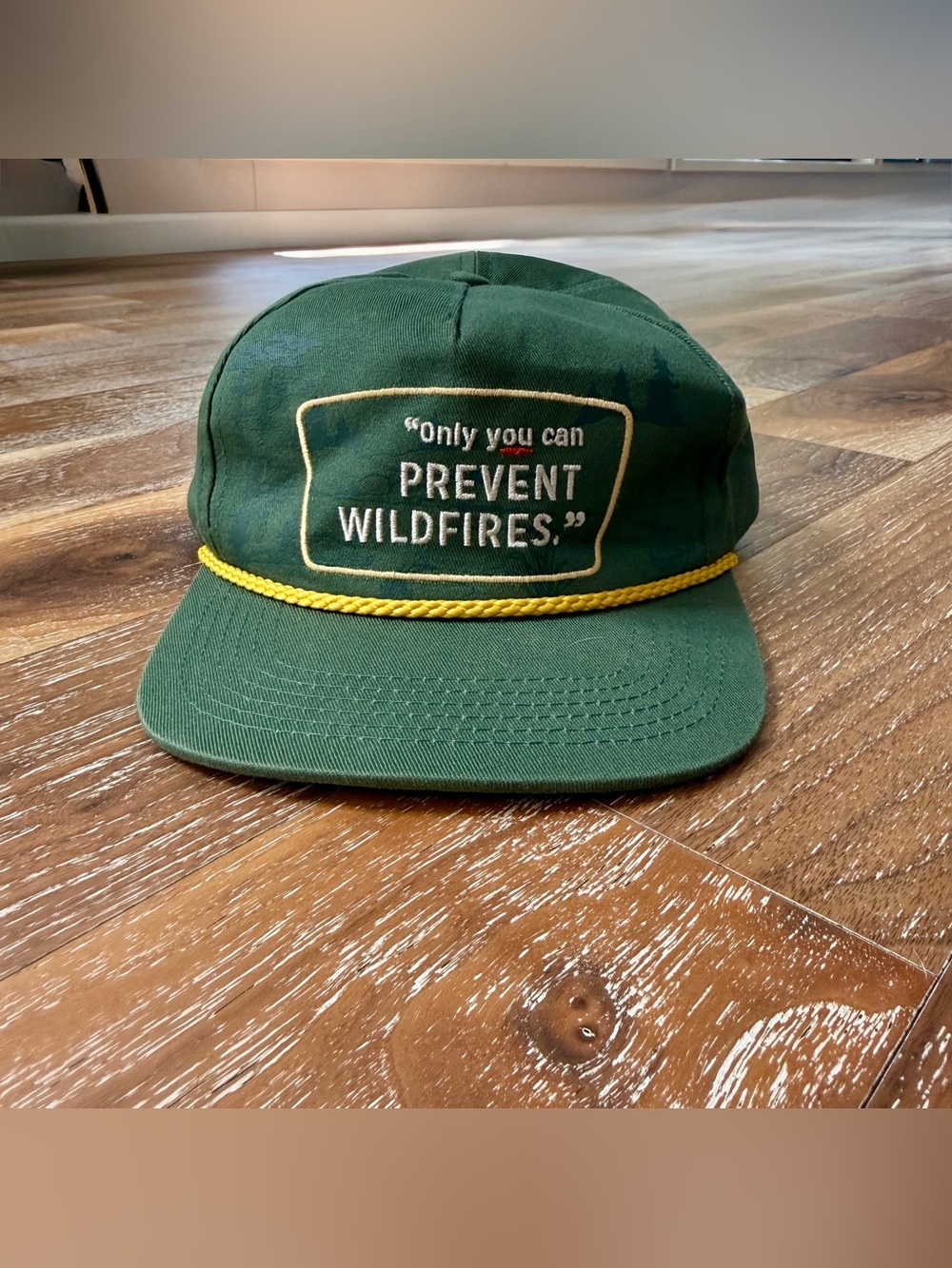 The Landmark Project Only You Can Prevent Wildfires Rope-Trim Baseball Cap Hat